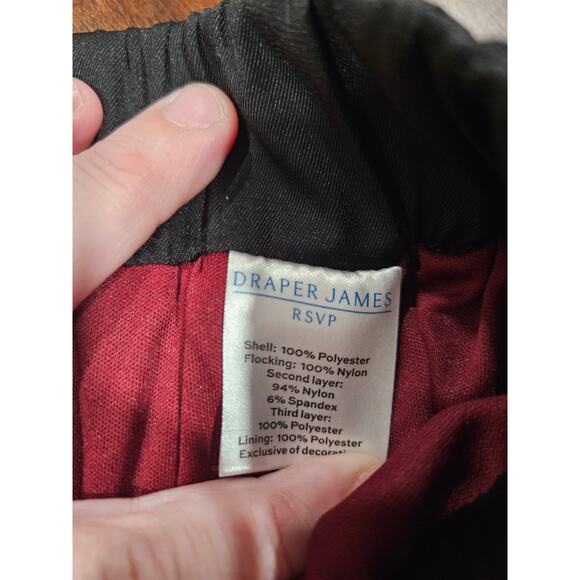 Draper James Maroon Red Whimsy Goth Dark Romantic Tulle Polka Dot Skirt Tutu L - Picture 6 of 8